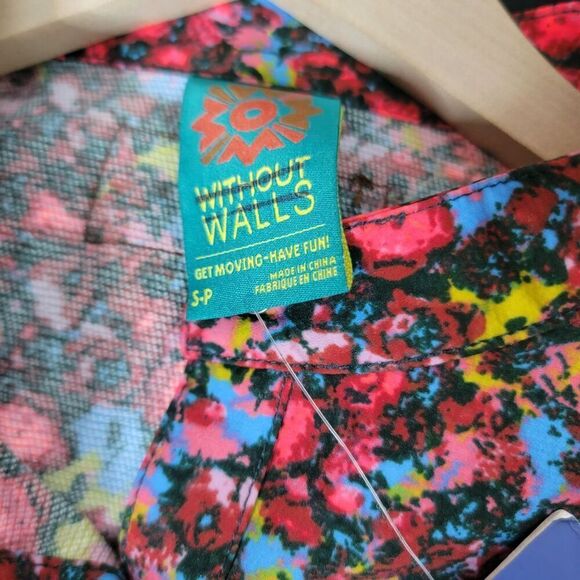 Without Walls Jacket Size Small Floral Snap Button Up Green - Picture 6 of 7